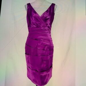 Elegant Purple Sleeveless Dress